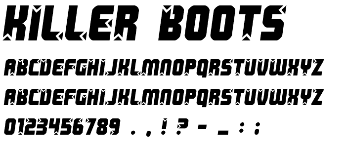 Killer boots font